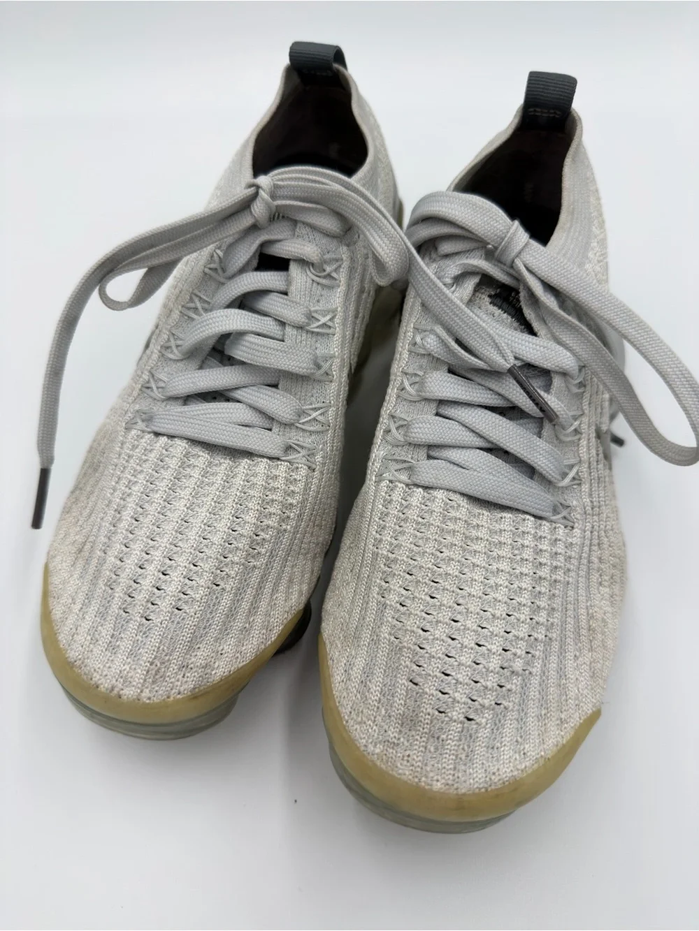 Nike Air Vapormax Flyknit 3 Silver Grey Women's Size 6 AJ6910-101 Running Shoe